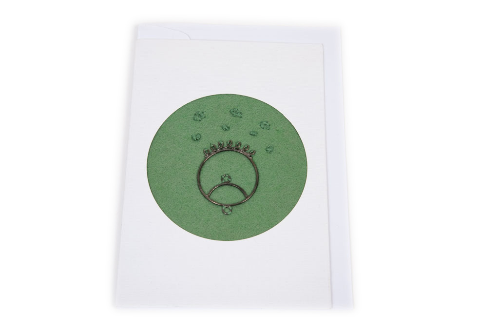 Green blank greeting card Hand Made Gifts Ballarat
