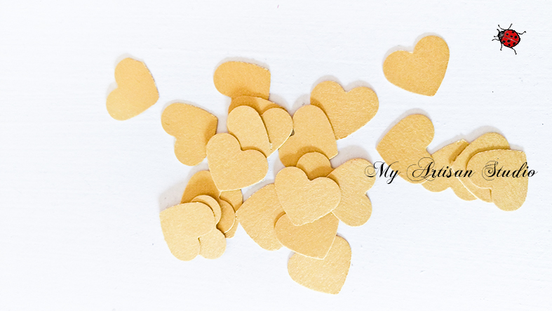Gold heart confetti baby shower wedding decorations