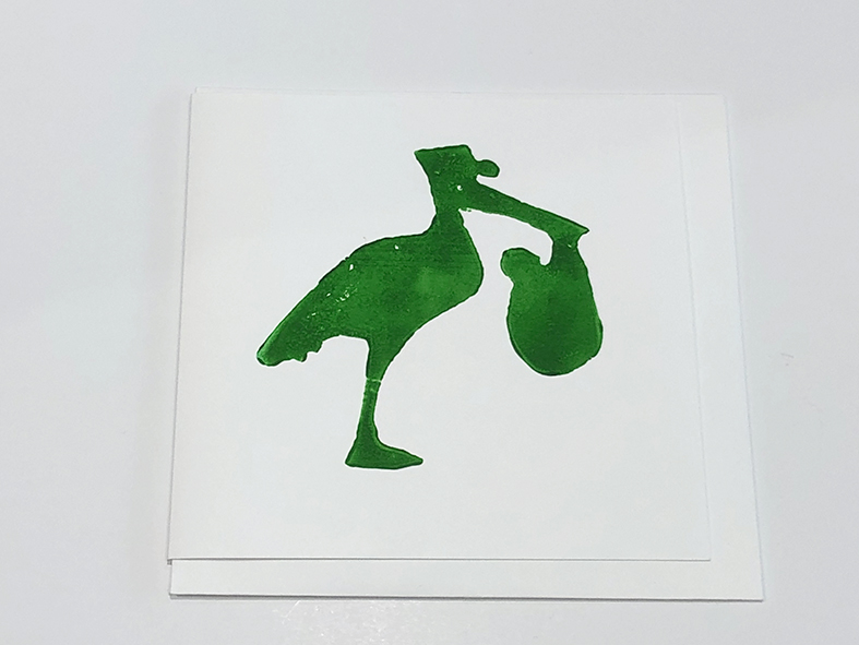Stork Baby Greeting Card Ballarat