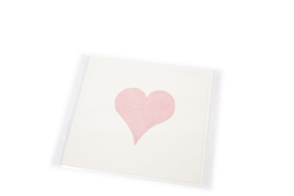 Pink Heart Card Hand Made Gifts Ballarat
